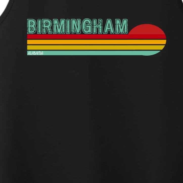 Birmingham Alabama Retro Sunset Performance Tank