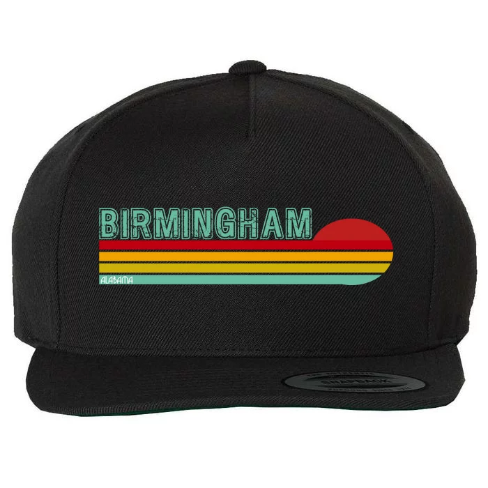 Birmingham Alabama Retro Sunset Wool Snapback Cap