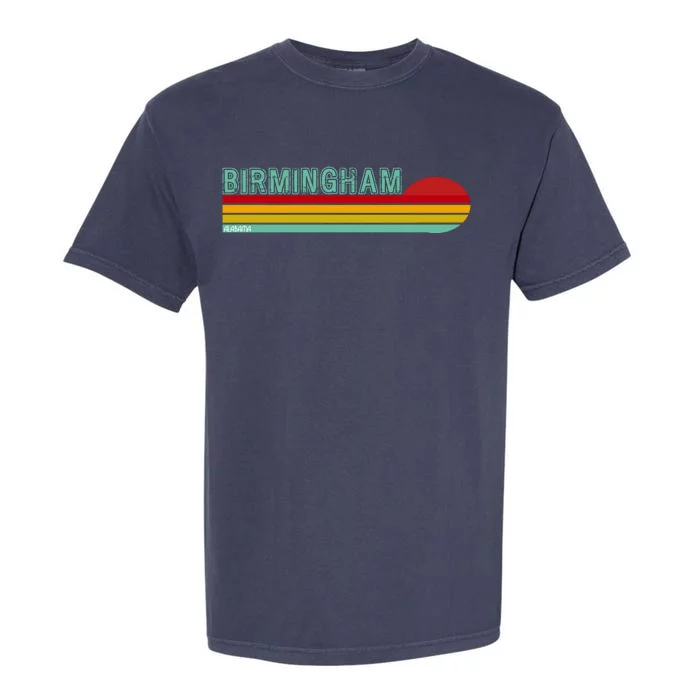 Birmingham Alabama Retro Sunset Garment-Dyed Heavyweight T-Shirt