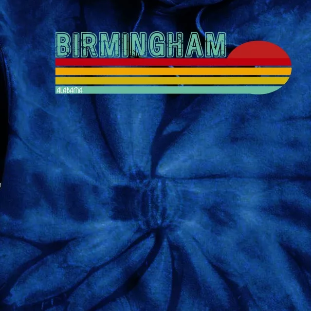 Birmingham Alabama Retro Sunset Tie Dye Hoodie