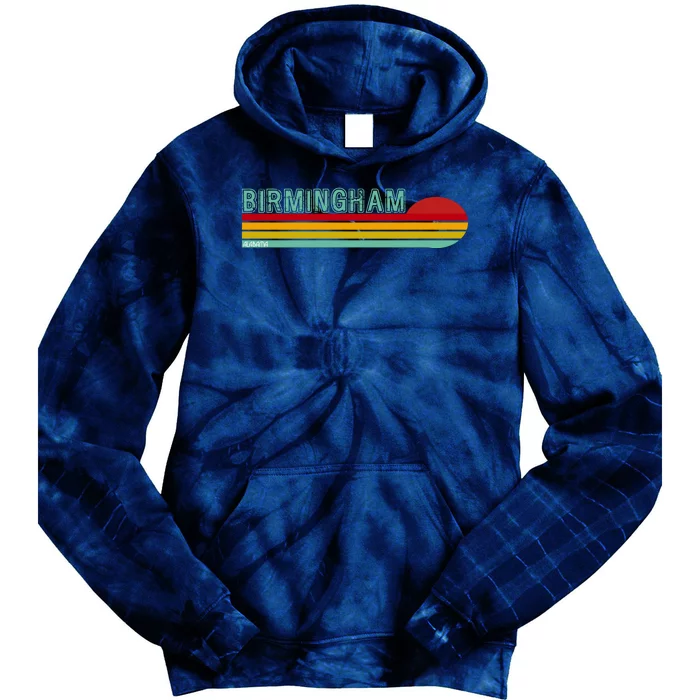 Birmingham Alabama Retro Sunset Tie Dye Hoodie