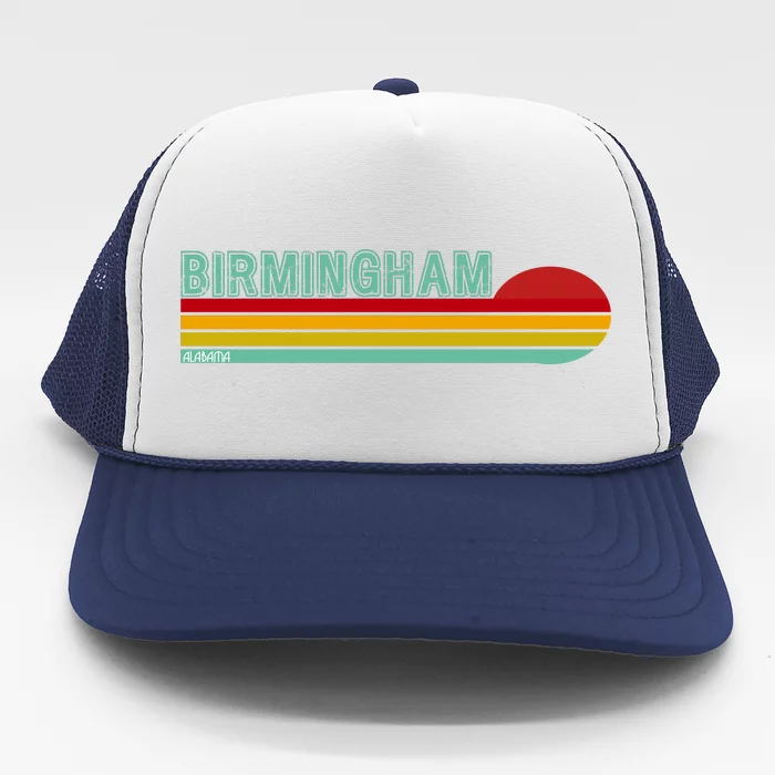 Birmingham Alabama Retro Sunset Trucker Hat