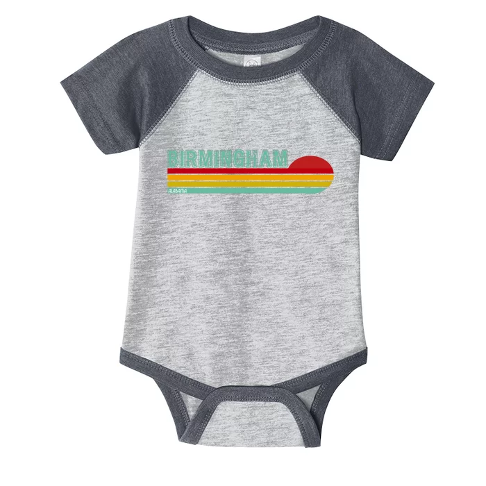 Birmingham Alabama Retro Sunset Infant Baby Jersey Bodysuit