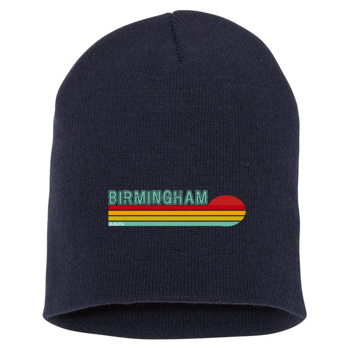 Birmingham Alabama Retro Sunset Short Acrylic Beanie