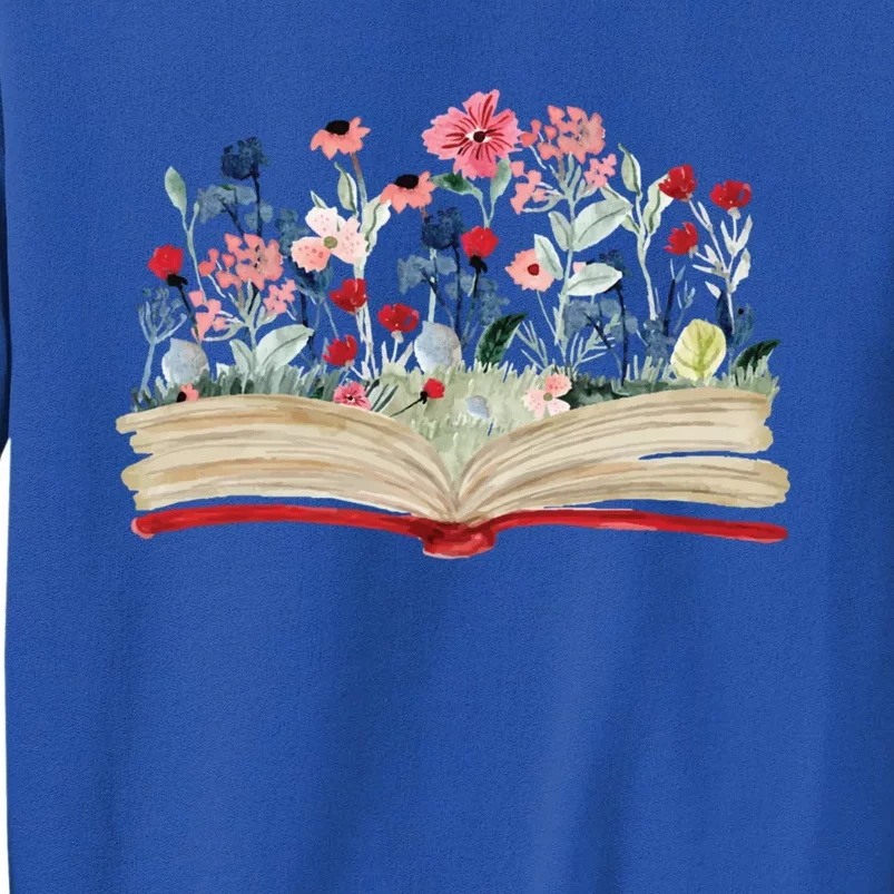 Bookworm Avid Reader Flowers Literature Funny Gift Book Reading Gift Tall Sweatshirt