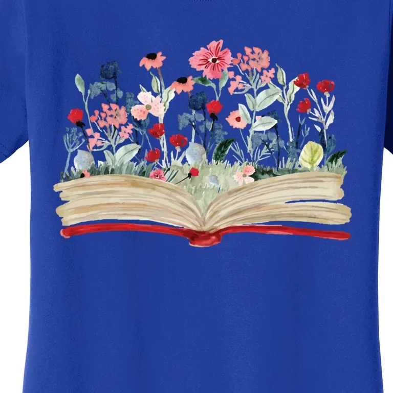 Bookworm Avid Reader Flowers Literature Funny Gift Book Reading Gift Women's T-Shirt