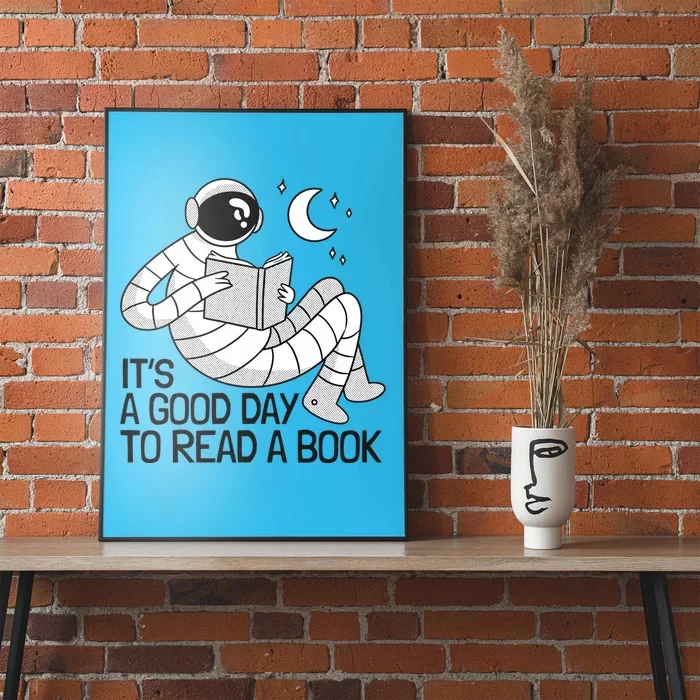 BookLover Astronaut Reading Book Bookworm Gift Poster