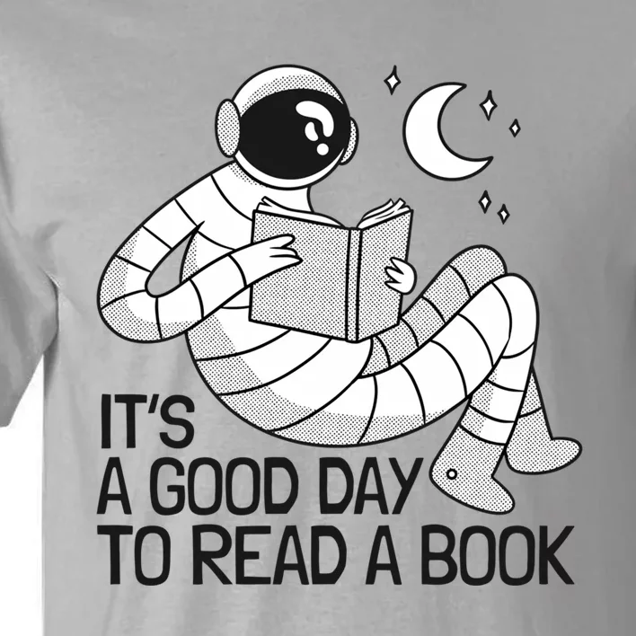 BookLover Astronaut Reading Book Bookworm Gift Tall T-Shirt