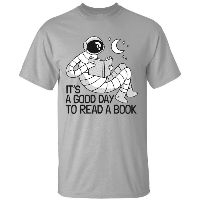 BookLover Astronaut Reading Book Bookworm Gift Tall T-Shirt