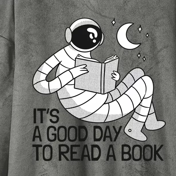 BookLover Astronaut Reading Book Bookworm Gift Hooded Wearable Blanket