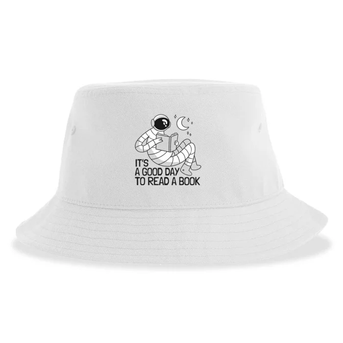 BookLover Astronaut Reading Book Bookworm Gift Sustainable Bucket Hat