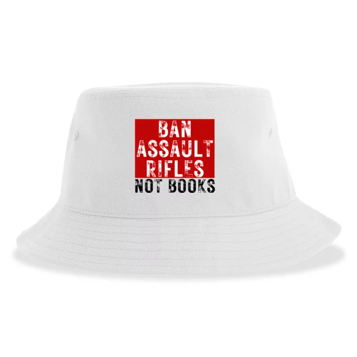 Ban Assault Rifles Not Books Sustainable Bucket Hat