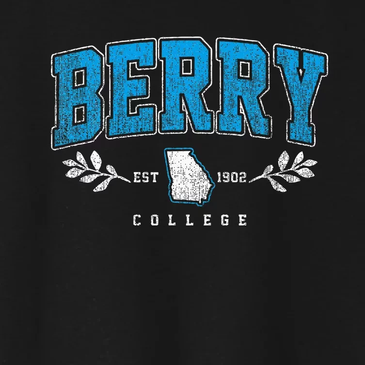 Berry Arch Retro College Athletic Sports Women's Crop Top Tee