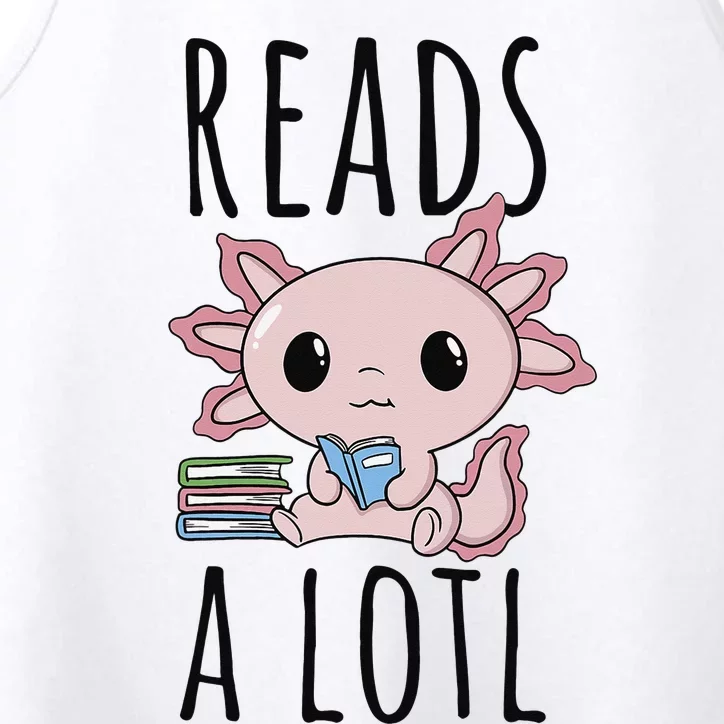 Bookman Axolotl Reads ALotl Funny ReadAxolotl Performance Tank