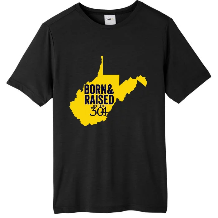 Born And Raised In The 304 West Virginia State Map ChromaSoft Performance T-Shirt