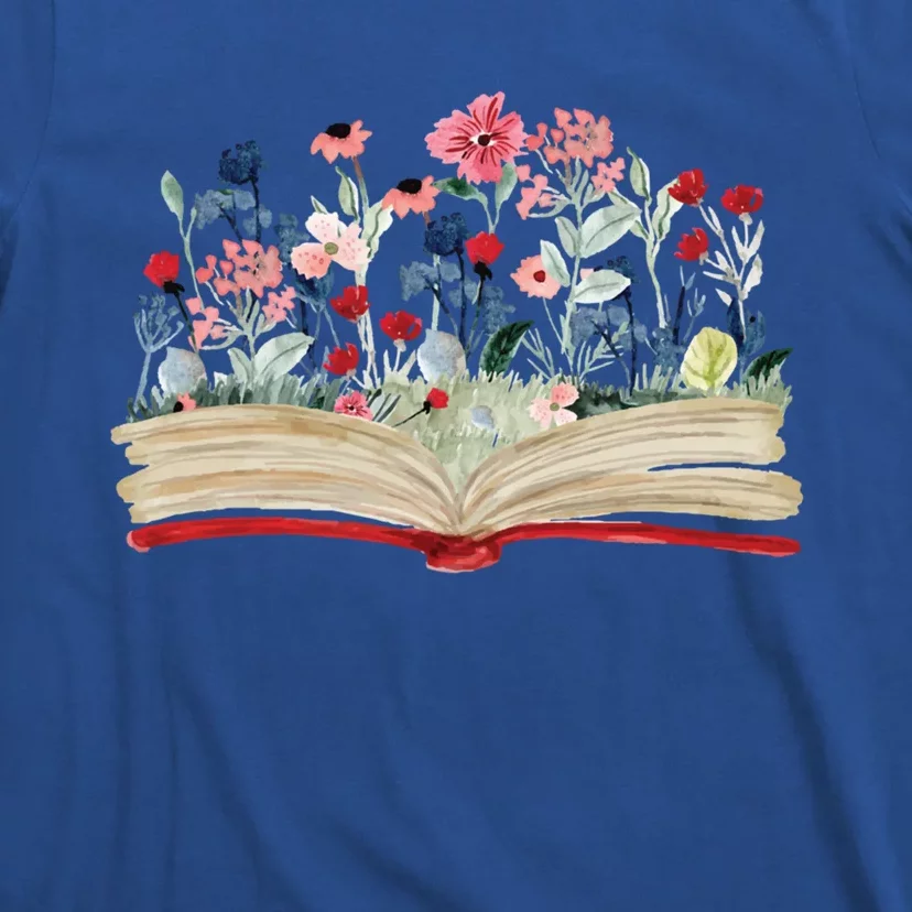 Bookworm Avid Reader Flowers Literature Meaningful Gift Book Reading Gift T-Shirt