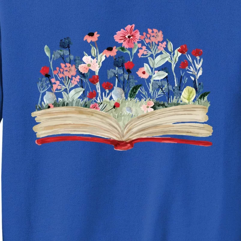 Bookworm Avid Reader Flowers Literature Meaningful Gift Book Reading Gift Tall Sweatshirt