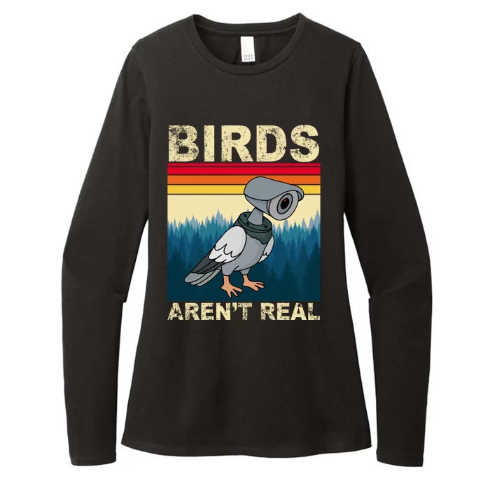 Birds Aren't Real Camera Sunset Womens CVC Long Sleeve Shirt