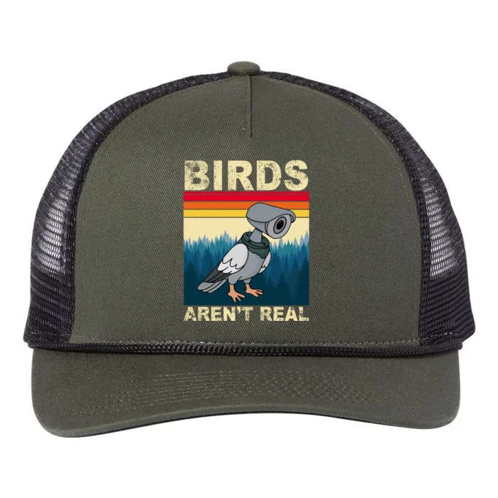 Birds Aren't Real Camera Sunset Retro Rope Trucker Hat Cap