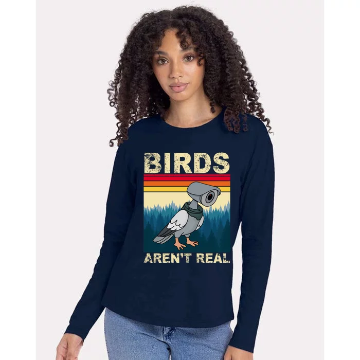 Birds Aren't Real Camera Sunset Womens Cotton Relaxed Long Sleeve T-Shirt