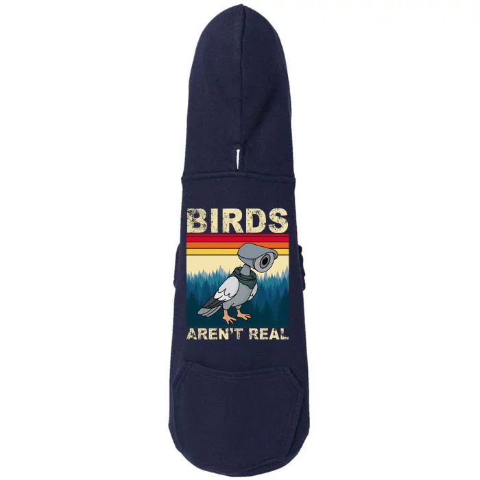 Birds Aren't Real Camera Sunset Doggie 3-End Fleece Hoodie