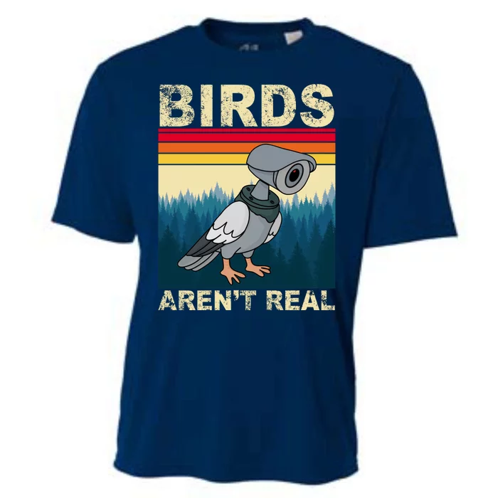 Birds Aren't Real Camera Sunset Cooling Performance Crew T-Shirt