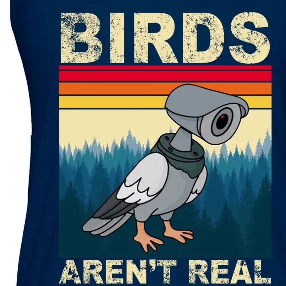 Birds Aren't Real Camera Sunset Ladies Essential Flowy Tank