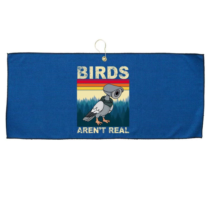 Birds Aren't Real Camera Sunset Large Microfiber Waffle Golf Towel