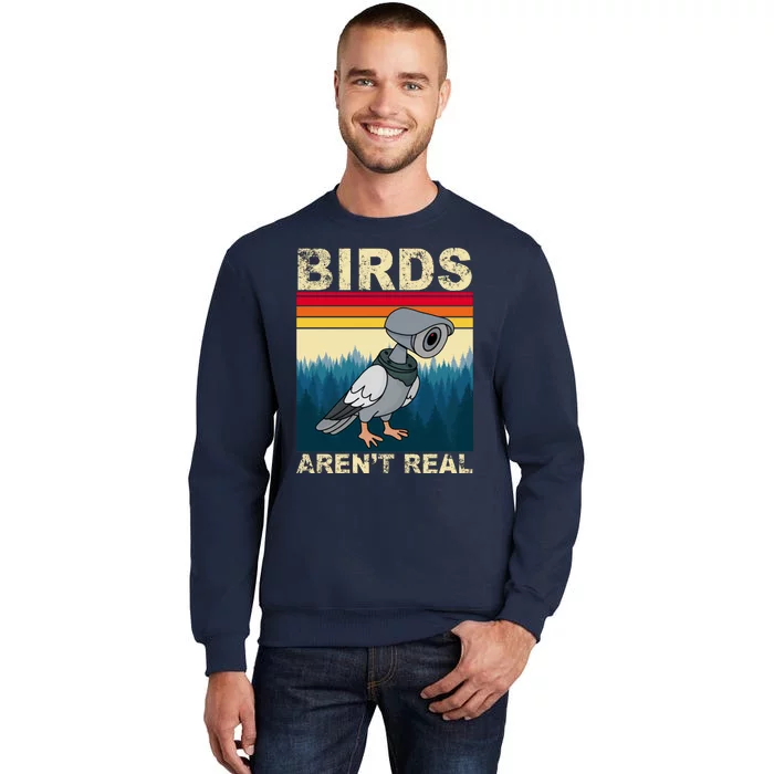 Birds Aren't Real Camera Sunset Tall Sweatshirt