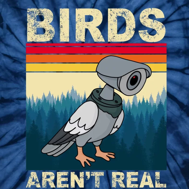 Birds Aren't Real Camera Sunset Tie-Dye T-Shirt