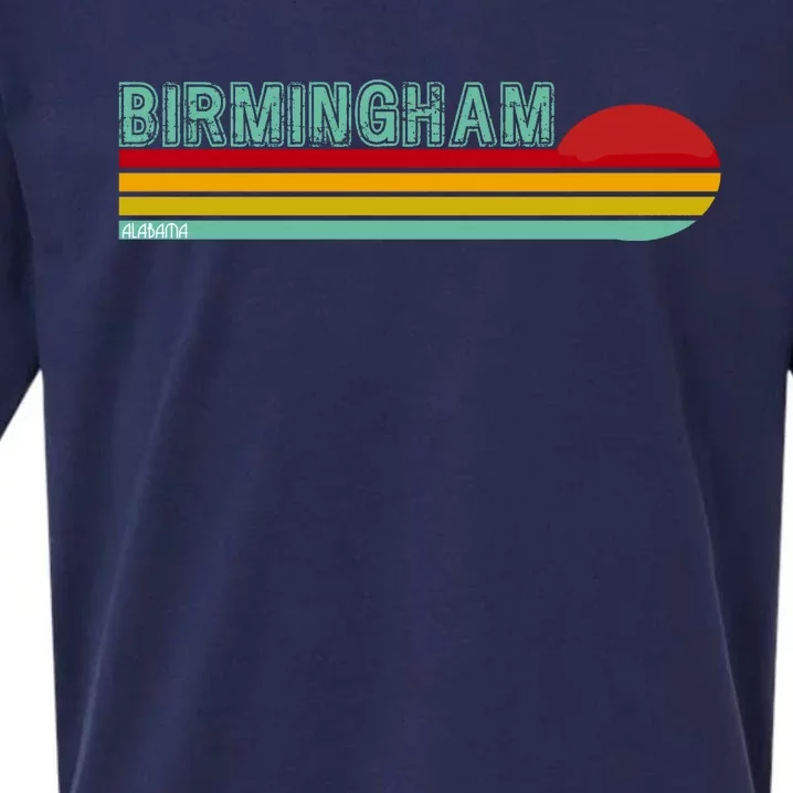 Birmingham Alabama Retro Sunset Sueded Cloud Jersey T-Shirt