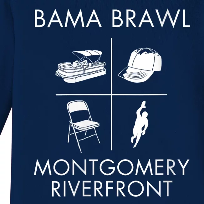 Brawl At Riverfront Park Montgomery Alabama Brawl Baby Long Sleeve Bodysuit