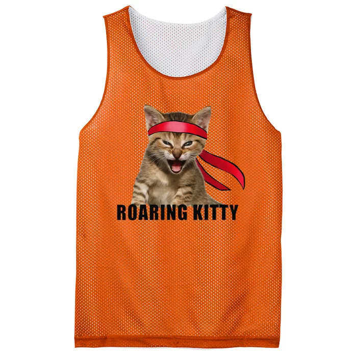 Be A Roaring Kitty Game The Stop Orange Bandana Meme Mesh Reversible Basketball Jersey Tank