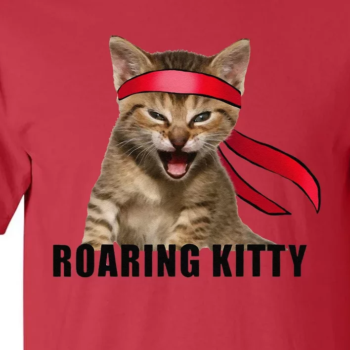 Be A Roaring Kitty Game The Stop Orange Bandana Meme Tall T-Shirt