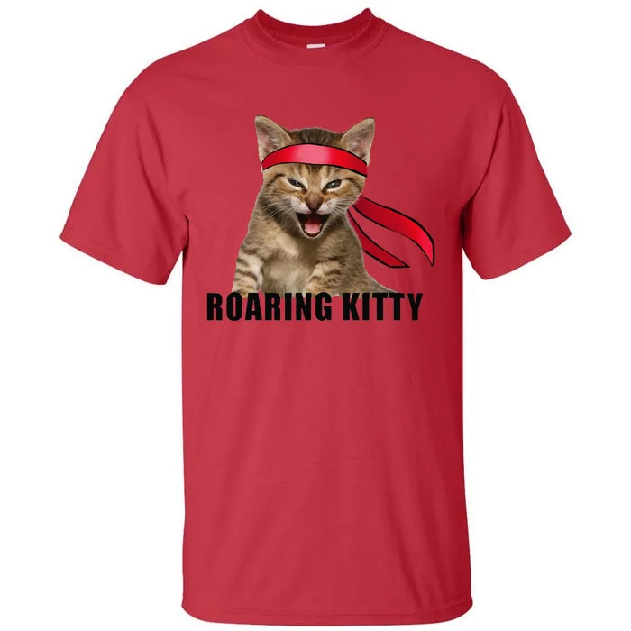 Be A Roaring Kitty Game The Stop Orange Bandana Meme Tall T-Shirt