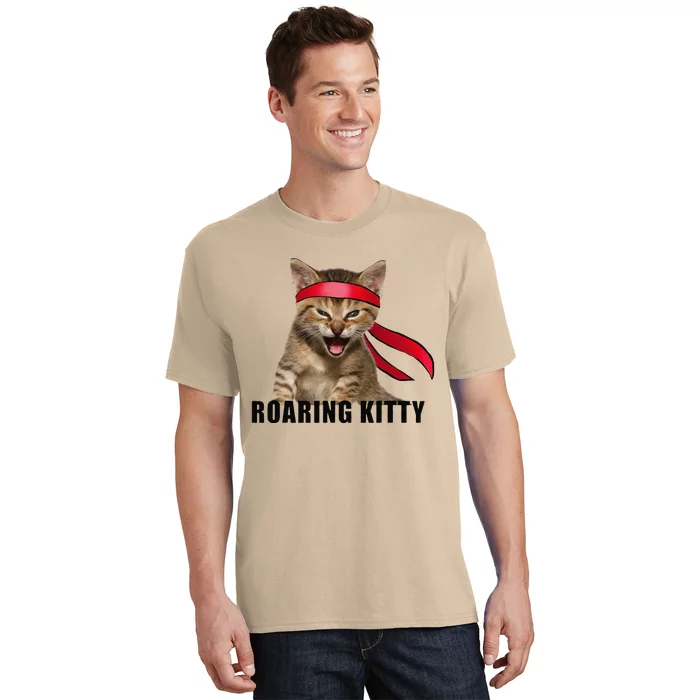 Be A Roaring Kitty Game The Stop Orange Bandana Meme T-Shirt