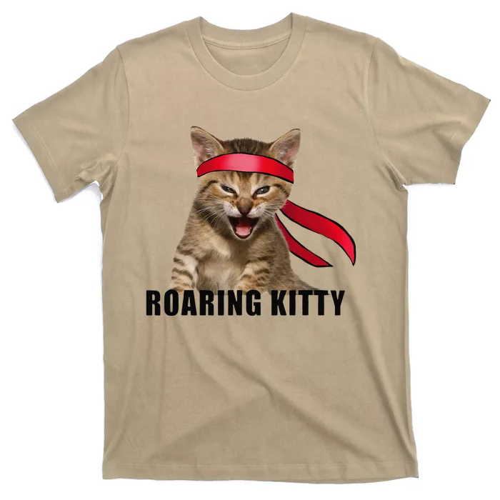 Be A Roaring Kitty Game The Stop Orange Bandana Meme T-Shirt