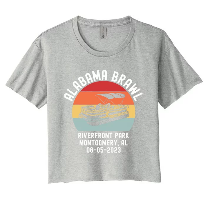 Brawl At Riverfront Park Montgomery Alabama Brawl Women's Crop Top Tee