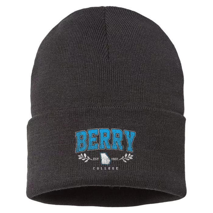 Berry Arch Retro College Athletic Sports Women Sustainable Knit Beanie