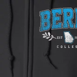 Berry Arch Retro College Athletic Sports Women Full Zip Hoodie