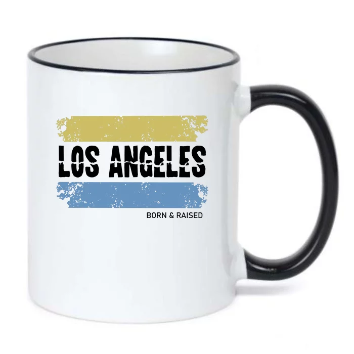 Born And Raised Los Angeles California Black Color Changing Mug