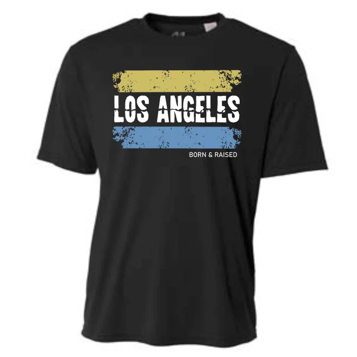 Born And Raised Los Angeles California Cooling Performance Crew T-Shirt