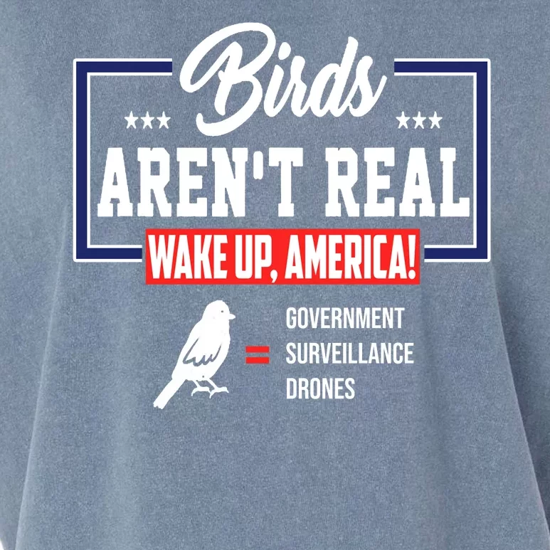 Birds Aren't Real Wake Up America Garment-Dyed Women's Muscle Tee