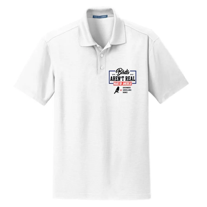 Birds Aren't Real Wake Up America Dry Zone Grid Performance Polo