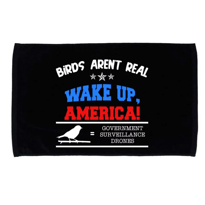 Birds Aren't Real Wake Up America Awareness Microfiber Hand Towel