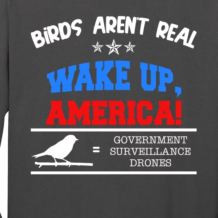 Birds Aren't Real Wake Up America Awareness Long Sleeve Shirt