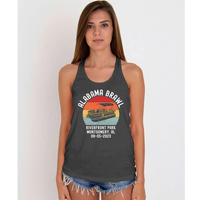 Brawl At Riverfront Park Montgomery Alabama Brawl Women's Knotted Racerback Tank