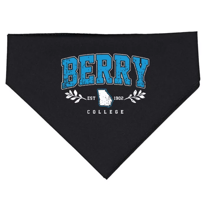 Berry Arch Retro College Athletic Sports USA-Made Doggie Bandana