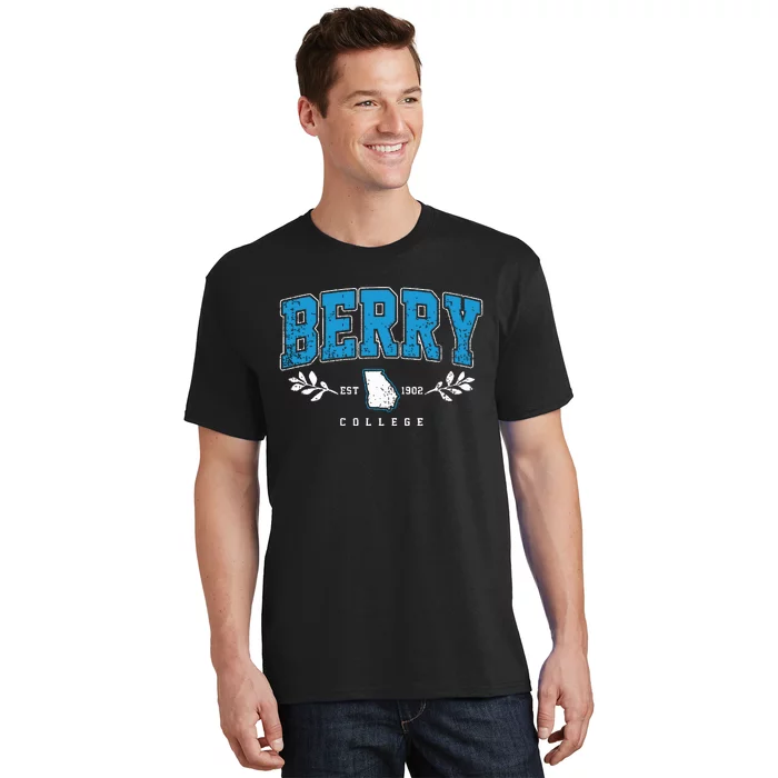 Berry Arch Retro College Athletic Sports T-Shirt