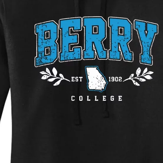 Berry Arch Retro College Athletic Sports Women's Pullover Hoodie